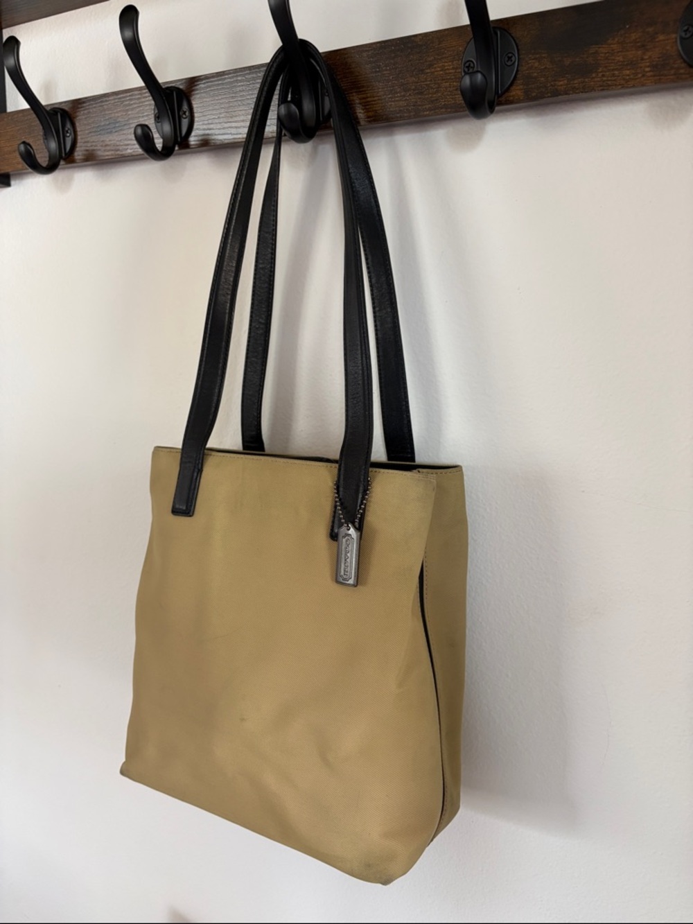 Vintage Neutral Coach NYC Mercer Twill Tote